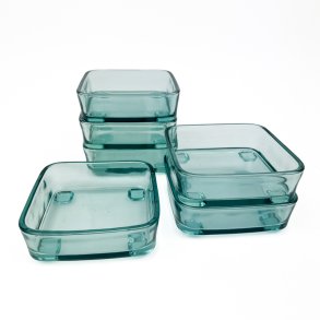 Seks turkise retro glassk�le