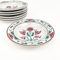 Syv antikke V&B Mohnblume tapassk�le