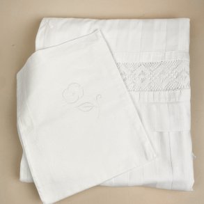 Vintage damasksenget�j med mellemv�rk