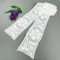 Smukt gammelt hvidt mellemv�rk � to stykker