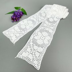 Smukt gammelt hvidt mellemv�rk � to stykker