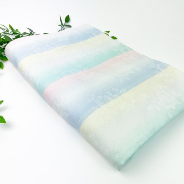 Vintage damask sengetj med pastelstriber