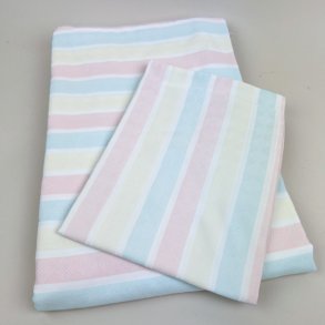 Vintage pastelstribet damask senget�j