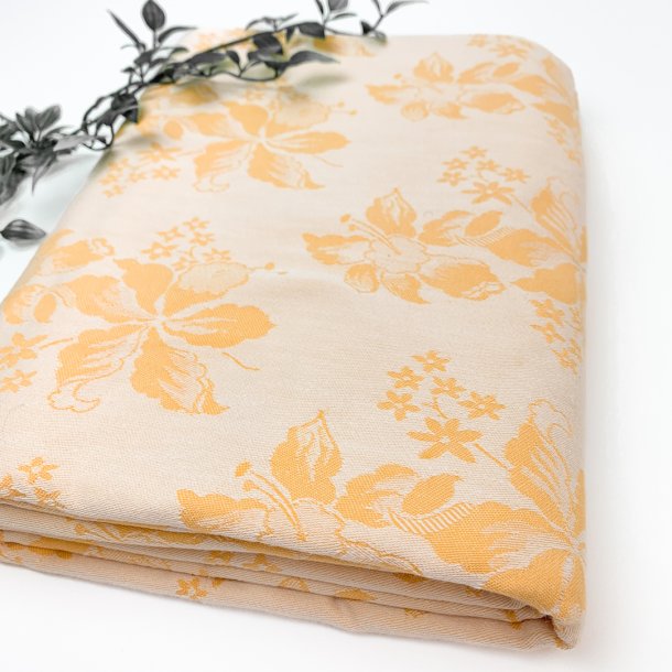 Blank gul vintage damask sengetj