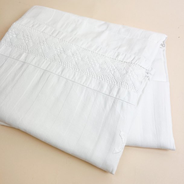 Vintage senget�j i damask med mellemv�rk