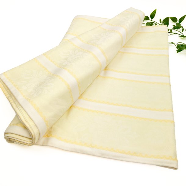 Bl�dt lysegult vintage damask senget�j