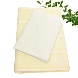 Bl�dt lysegult vintage damask senget�j