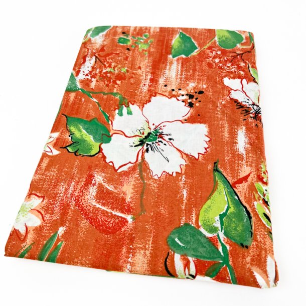 Orange vintage blomster senget�j