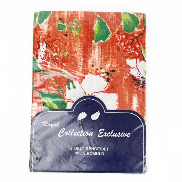 Orange vintage blomster senget�j