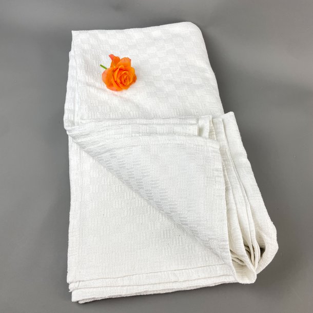 Hvidt vintage sengetppe 220 x 240 cm