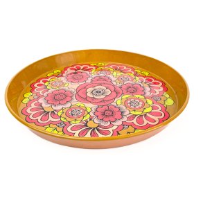 Retro Serviertablett aus Metall