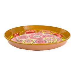 Retro Serviertablett aus Metall