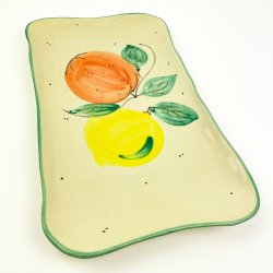 Farverigt retro serveringsfad