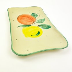 Farverigt retro serveringsfad