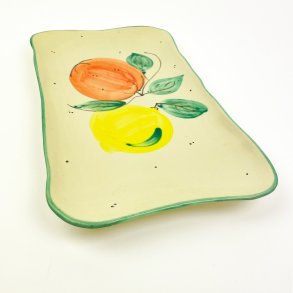 Farverigt retro serveringsfad