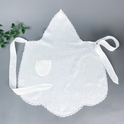 Hvidt vintage serveringsforkl�de