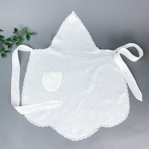 Hvidt vintage serveringsforkl�de