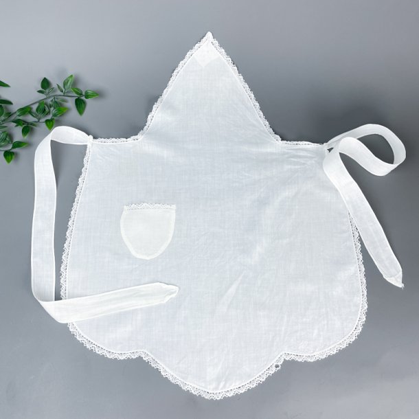 Hvidt vintage serveringsforkl�de