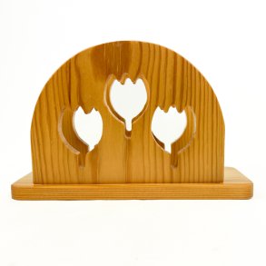 Retro tr� servietholder tulipaner