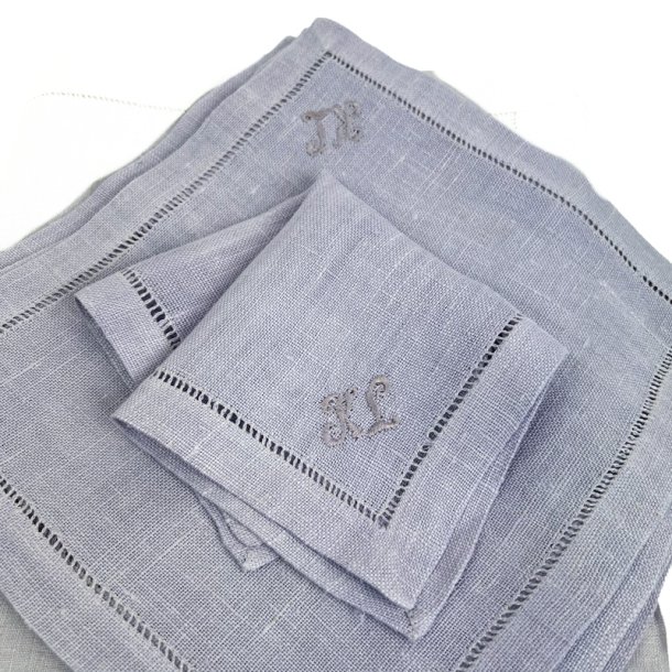 Otte lyselilla vintage h�rservietter