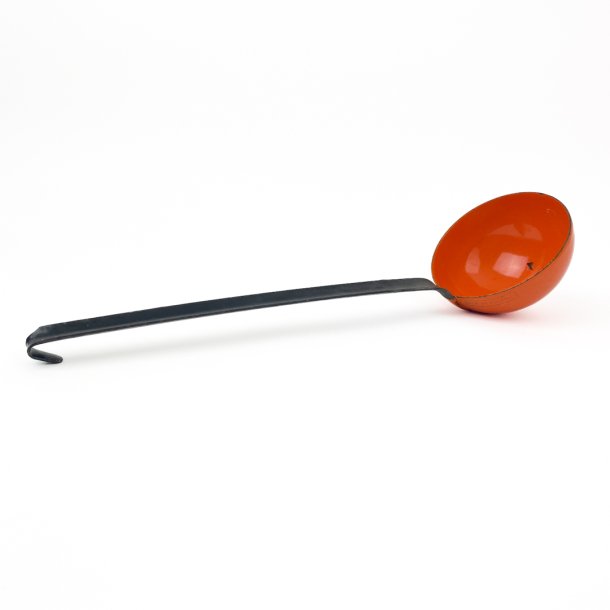Orange vintage seske i emalje
