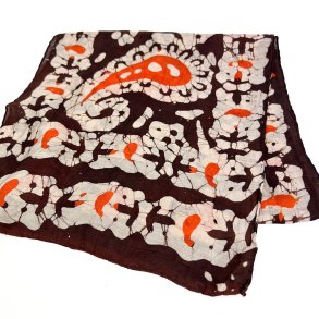 Aflangt vintage silkechiffon t�rkl�de