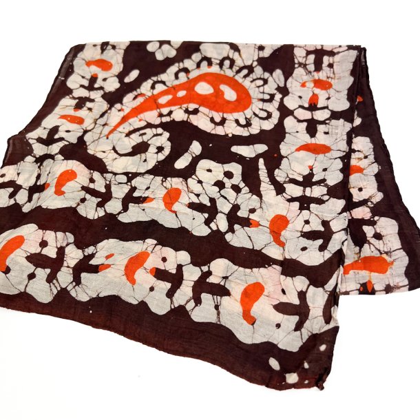 Aflangt vintage silkechiffon t�rkl�de