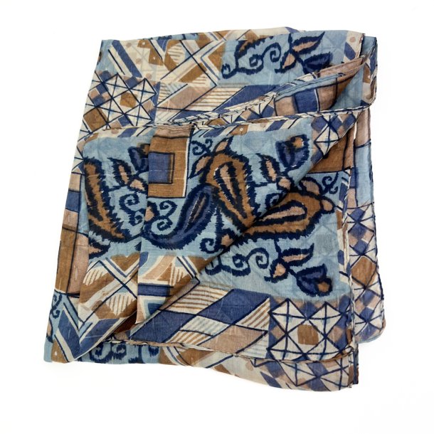Elegant aflangt vintage silkechiffon t�rkl�de