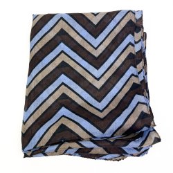 Aflang bl� vintage silkechiffon t�rkl�de