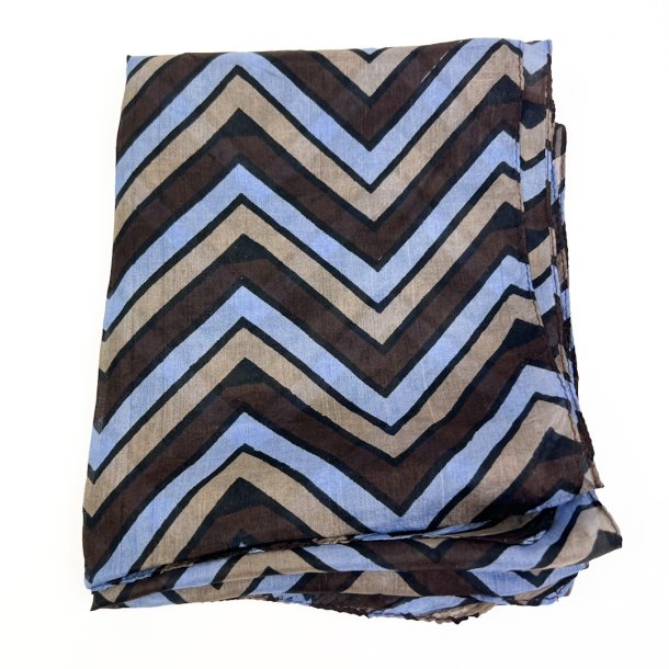 Aflang bl� vintage silkechiffon t�rkl�de