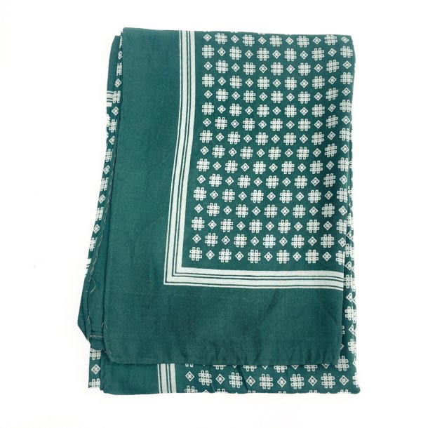 Grnes Seidenschal mit Muster