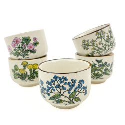 Fem botaniske vintage sk�le
