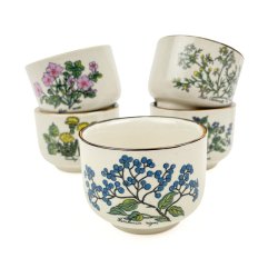 Fem botaniske vintage sk�le