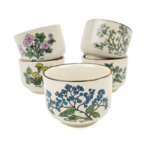 Fem botaniske vintage sk�le