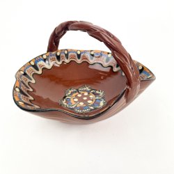 Vintage keramikskl med hank