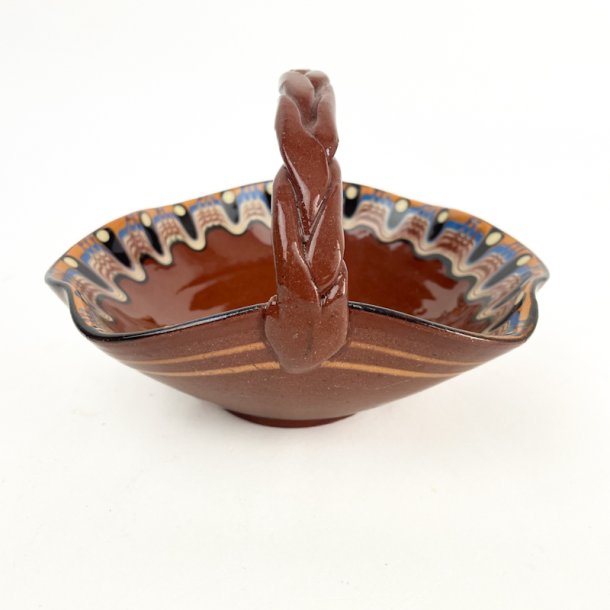 Vintage keramikskl med hank