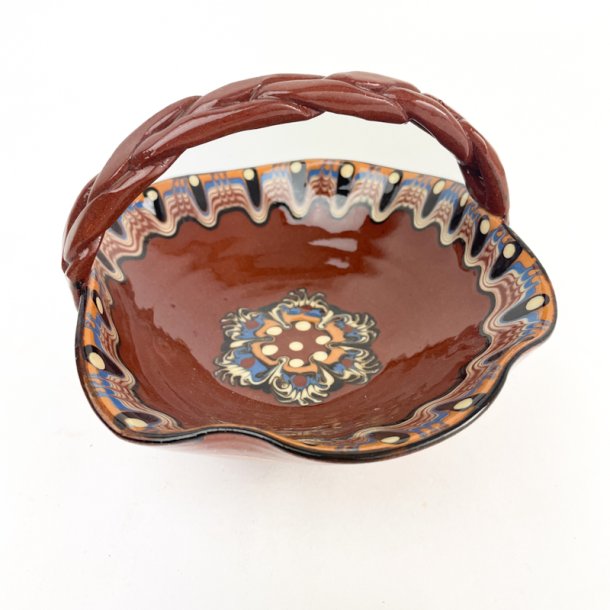 Vintage keramikskl med hank