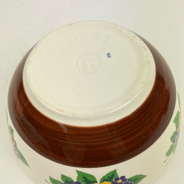 Blomstret vintage fajancesk�l