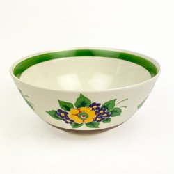 Blomstret vintage fajancesk�l