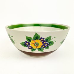 Blomstret vintage fajancesk�l