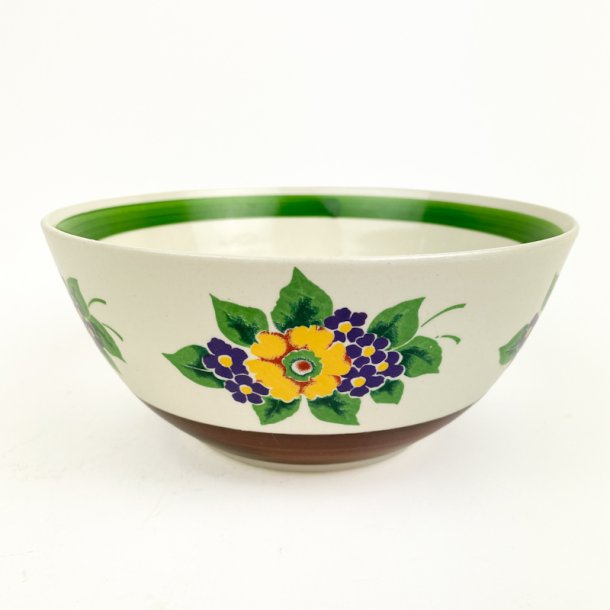 Blomstret vintage fajancesk�l