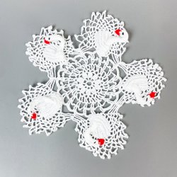 Hklet vintage flakon med svaner