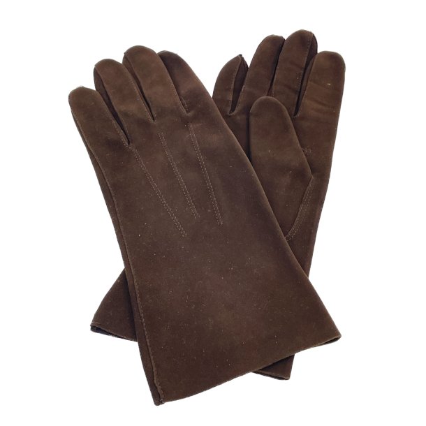 Mrkebrune vintage skindhandsker small