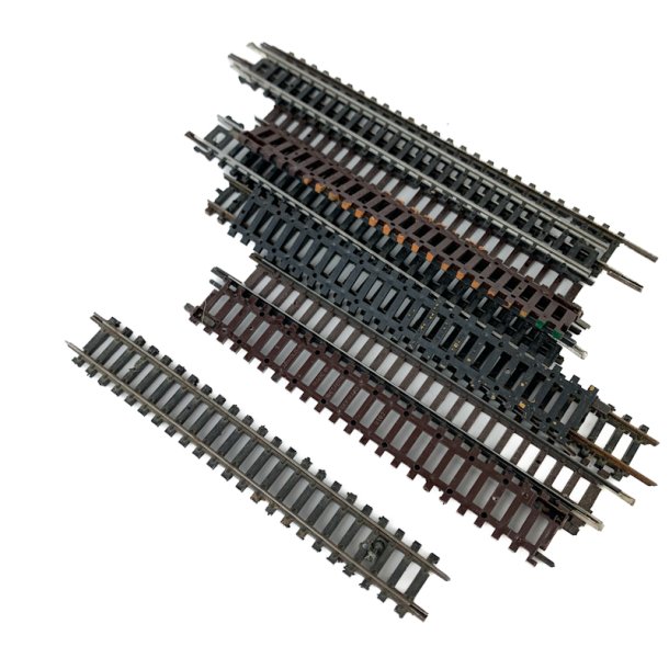 Vintage modeltog-skinner i N-skala