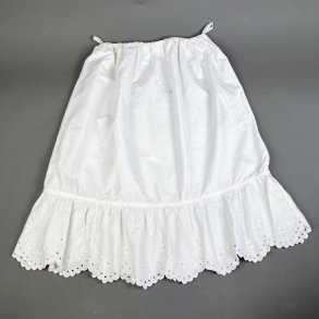 Broderet hvidt vintage sk�rt S/M