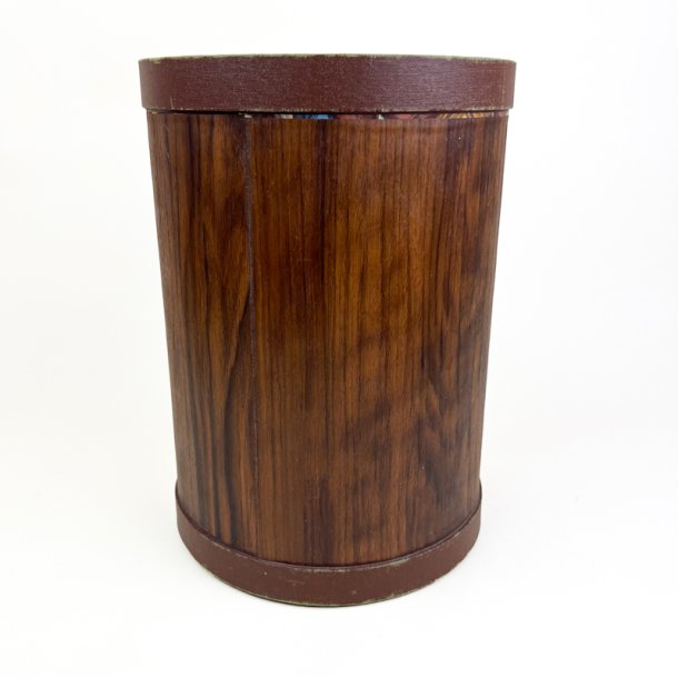 Rummelig tr�look retro papirkurv