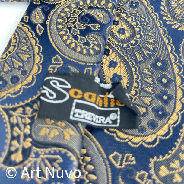 M�rkebl�t retro slips med paisley