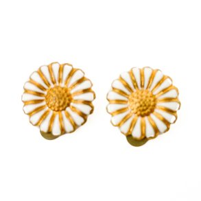 To hvide vintage marguerit�reclips