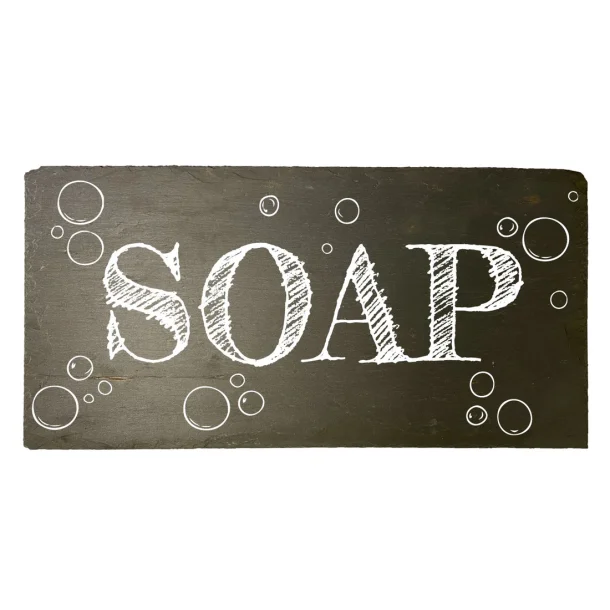 Skiferskilt fra Moodtiles - Soap