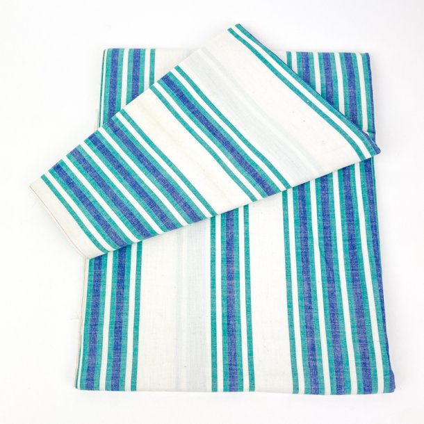 Retro Tischdecke in Blau und Trkis  200 cm